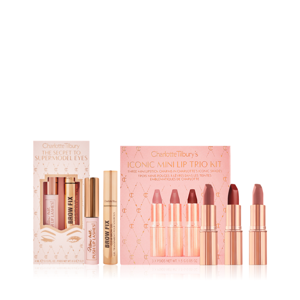 SUPERMODEL EYES + ICONIC LIPS KIT PACKAGING