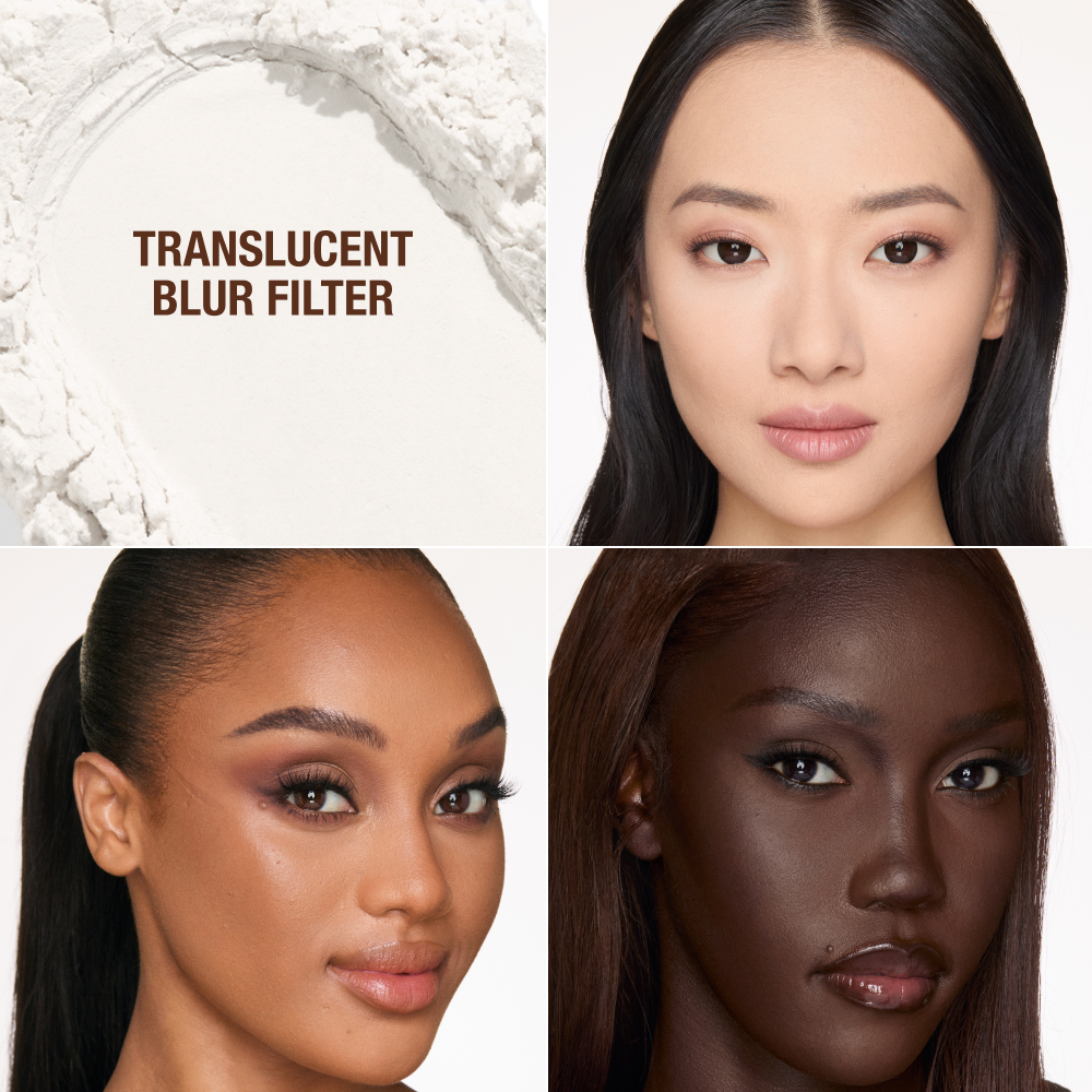 Airbrush loose powder translucent blur filter quad 