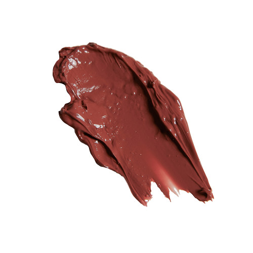 Swatch of a moisturising lipstick balm in a soft brown shade.