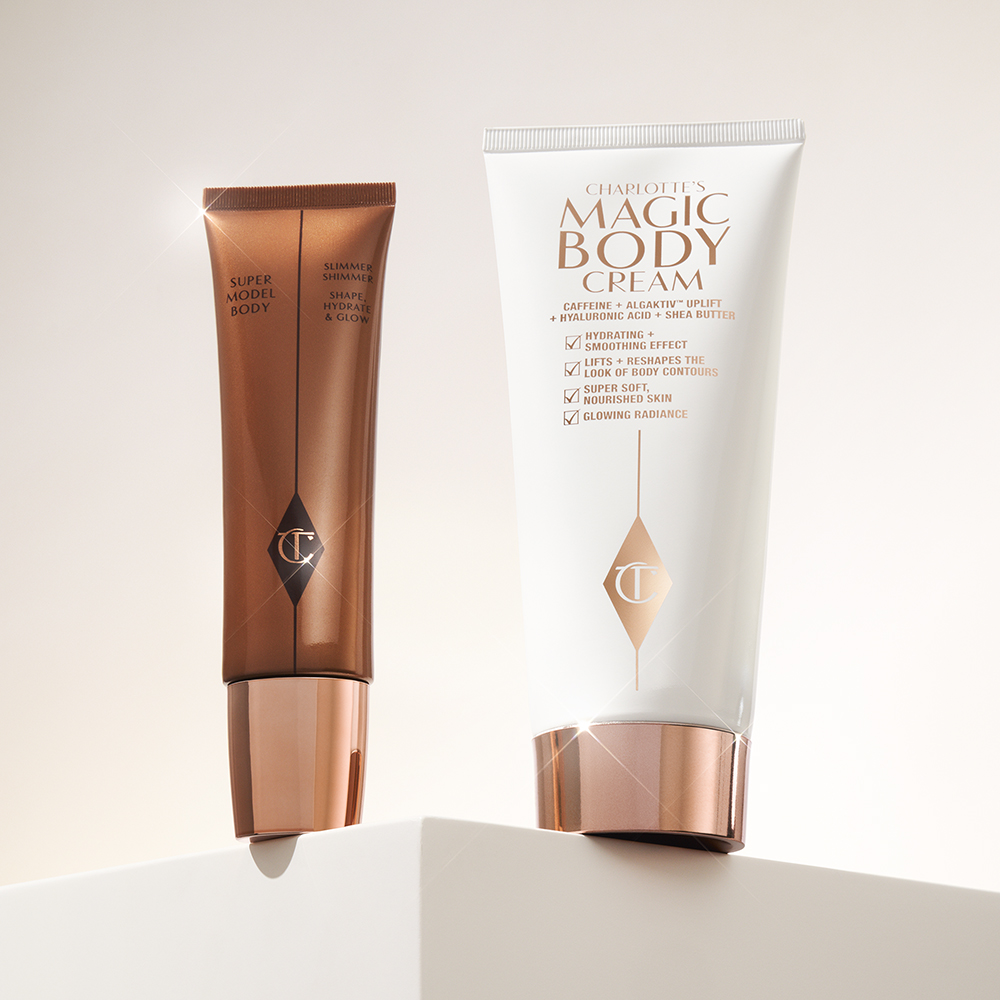 Discover how to moisturise your body with Charlotte's Magic Body Cream and Supermodel Body