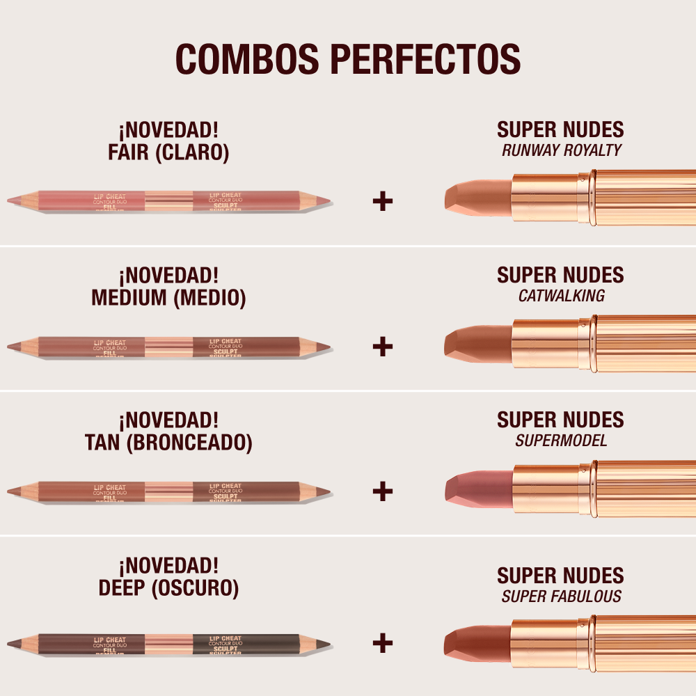 Lip pencil and lipstick perfect parings. 