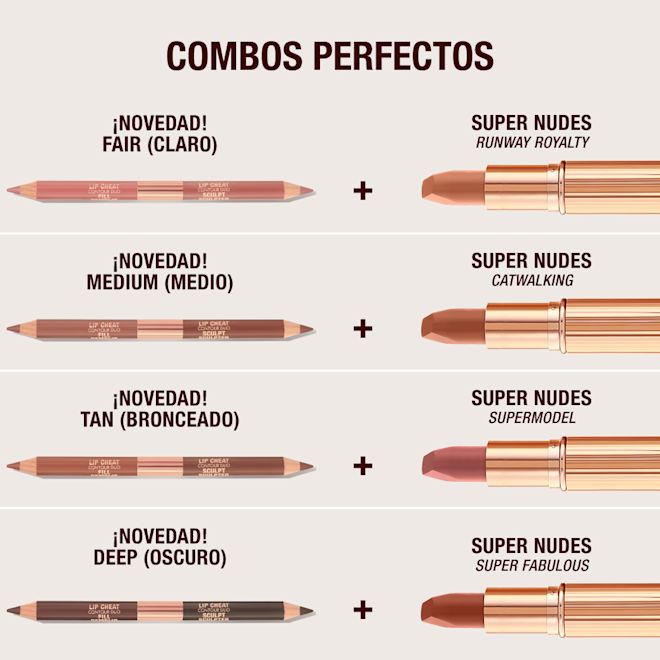 ES SUPERNUDES-PERFECTPAIRINGS Lip pencil and lipstick perfect parings.