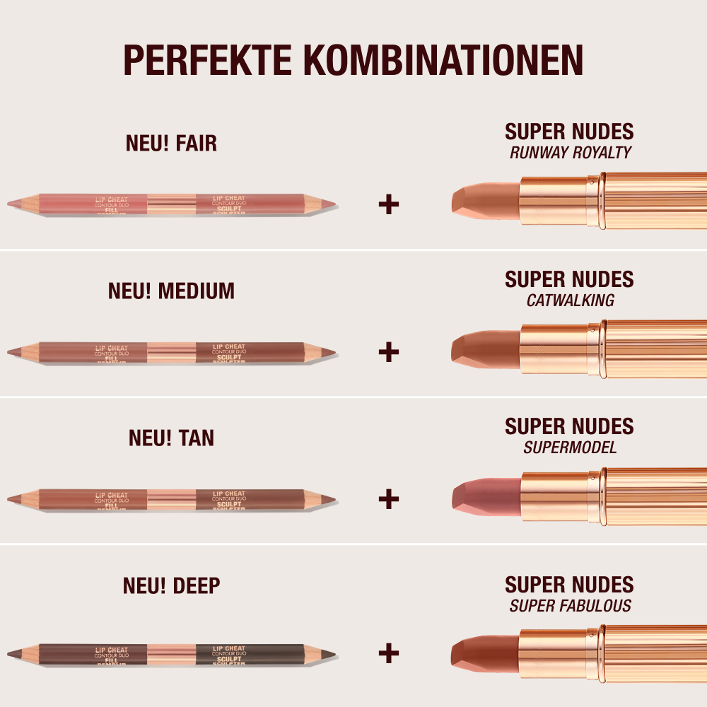 Lip pencil and lipstick perfect parings. 