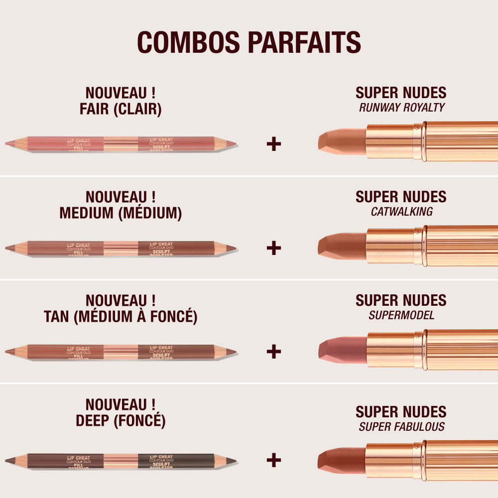 Lip pencil and lipstick perfect parings. 