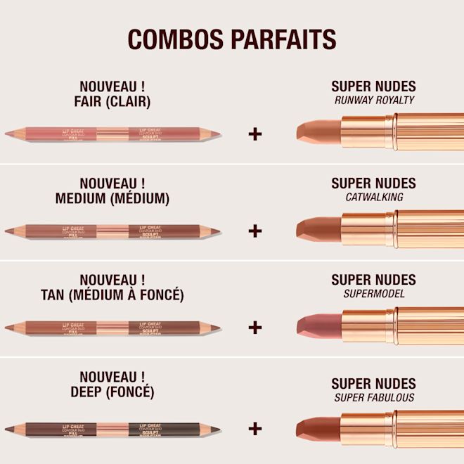 FR SUPERNUDES-PERFECTPAIRINGS (1) Lip pencil and lipstick perfect parings.