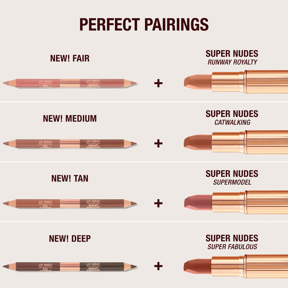 Lip pencil and lipstick perfect parings. 