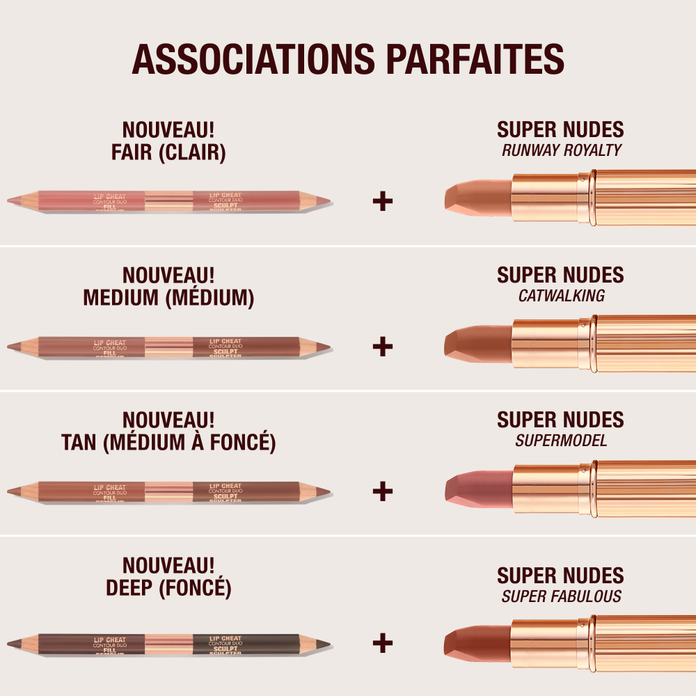 Lip pencil and lipstick perfect parings. 