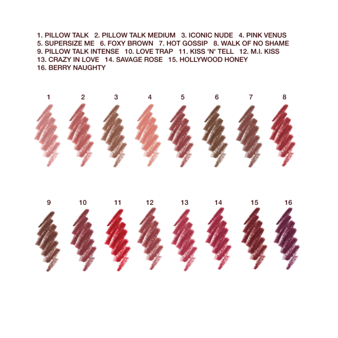 16 Lip Cheat swatches