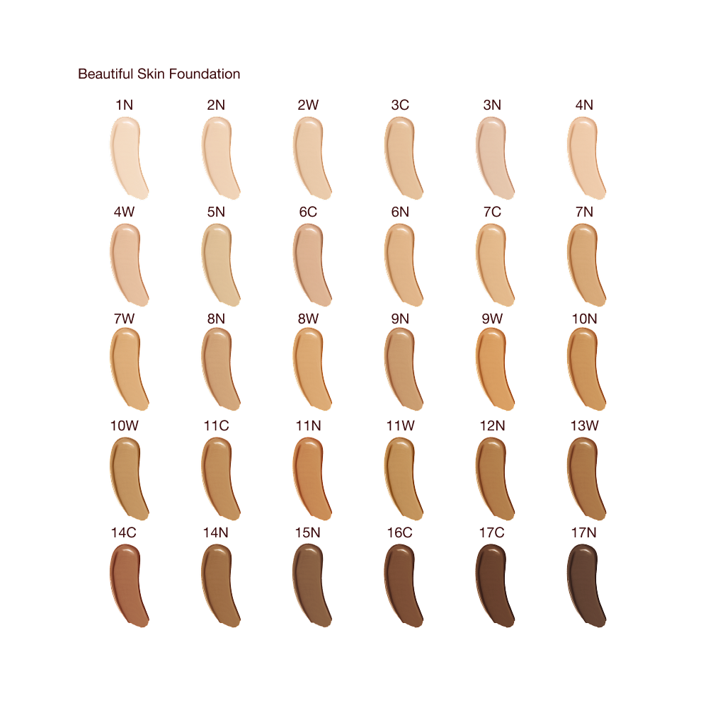 Beautiful Skin Foundation swatches