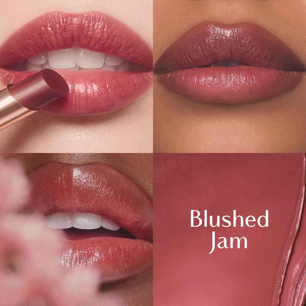 Pillow Talk Blush Balm Lip Tint - Blushed Jam Lip Grid 