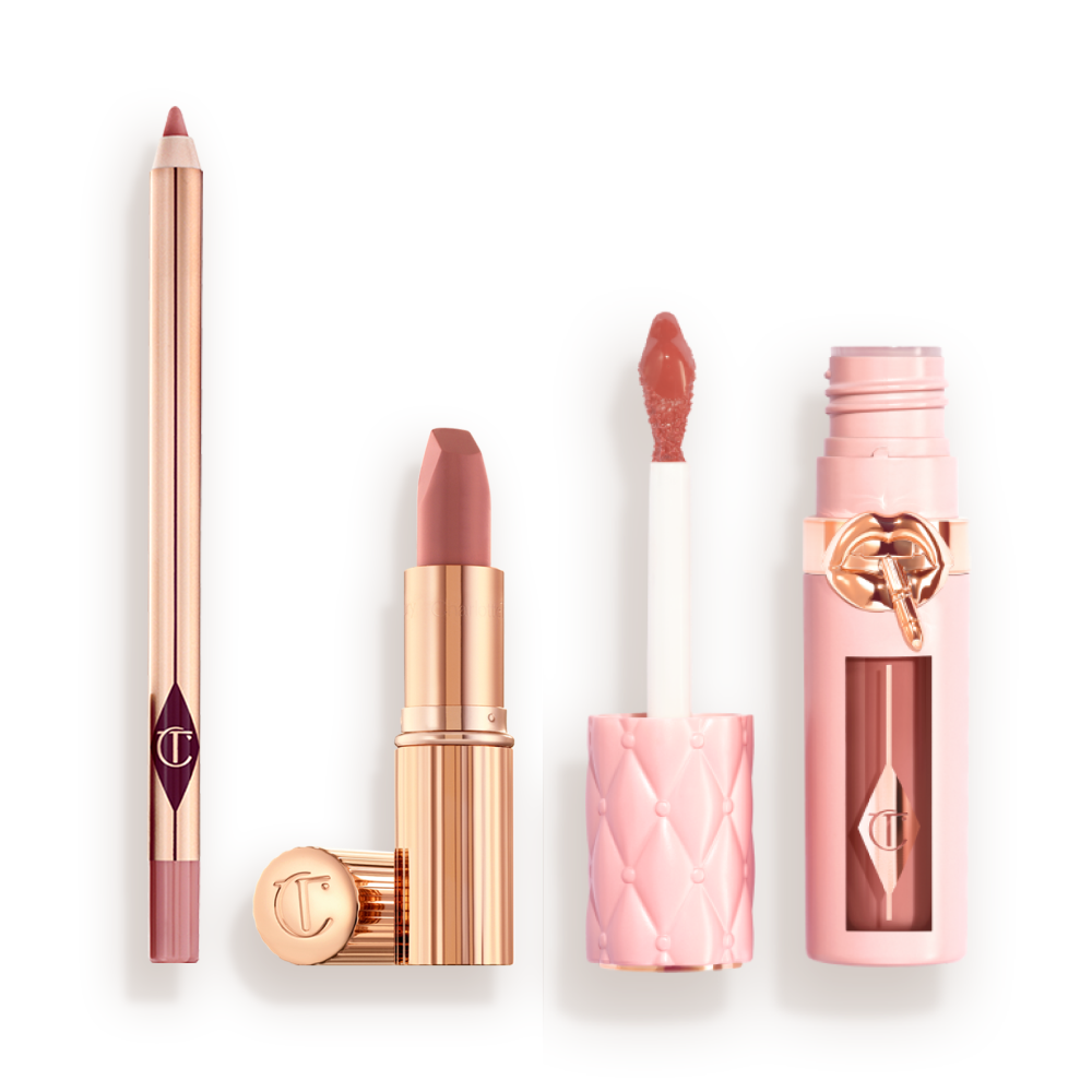 Pillow Talk Plumpgasm Perfecting Lip Kit: Nude-pink Lip Liner