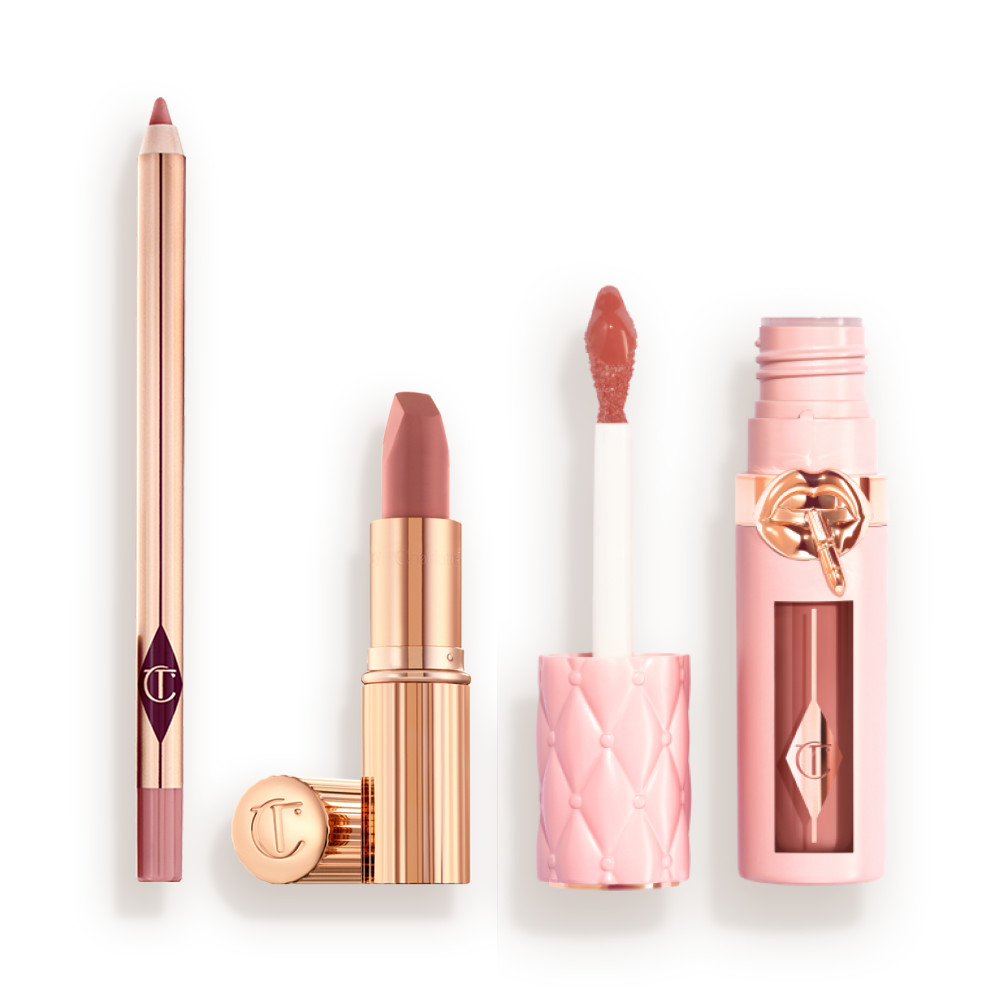 Charlotte Tilbury Pillow Talk Plumpgasm Perfecting Lip Kit - Beauty Kit