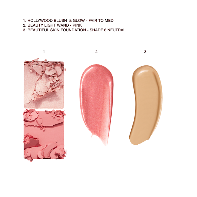 Glowing Skin + Pretty Blush Cheeks Kit swatches Glowing Skin + Pretty Blush Cheeks Kit swatches
