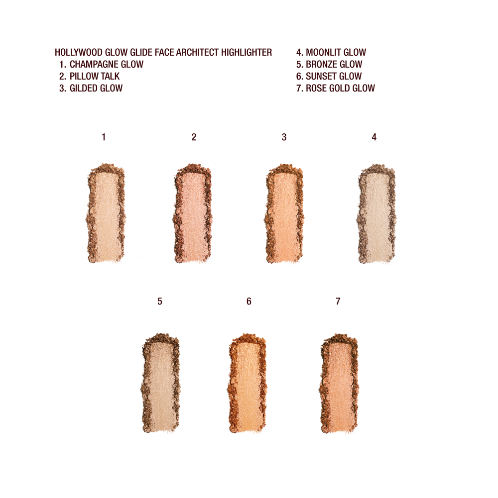 Hollywood Glow Glide Face Architect Highlighter swatches