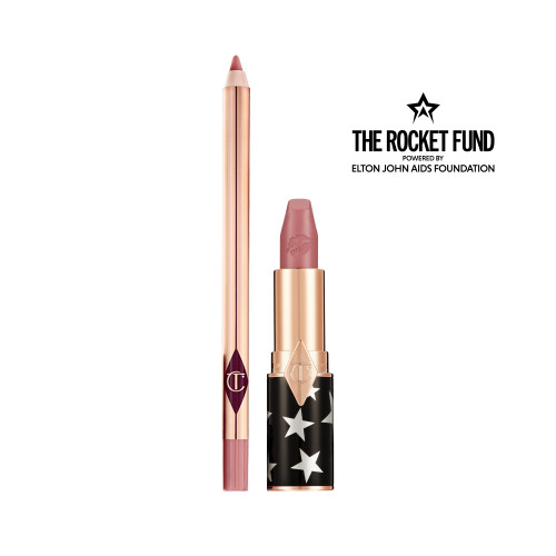 Rock Lips Lip Kit packaging in Rocket Girl