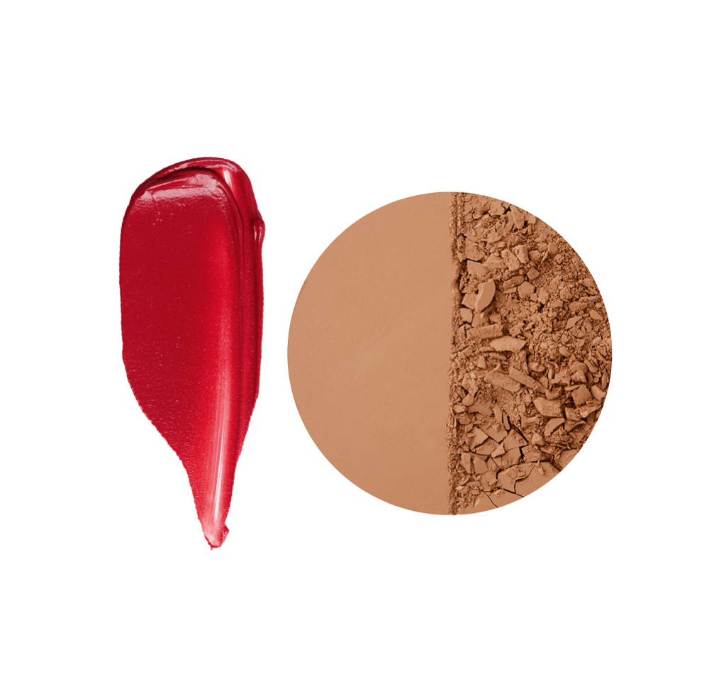 AIRBRUSH BRONZER + LIP BLUR DUO SWATCHES