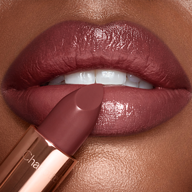 Pillow Talk Deep lipstick on deep dark skin
