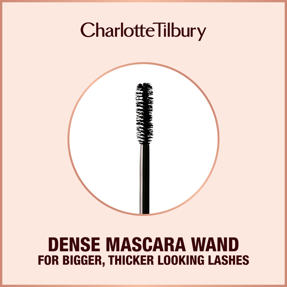 A dense mascara wand that makes lashes look bigger and thicker