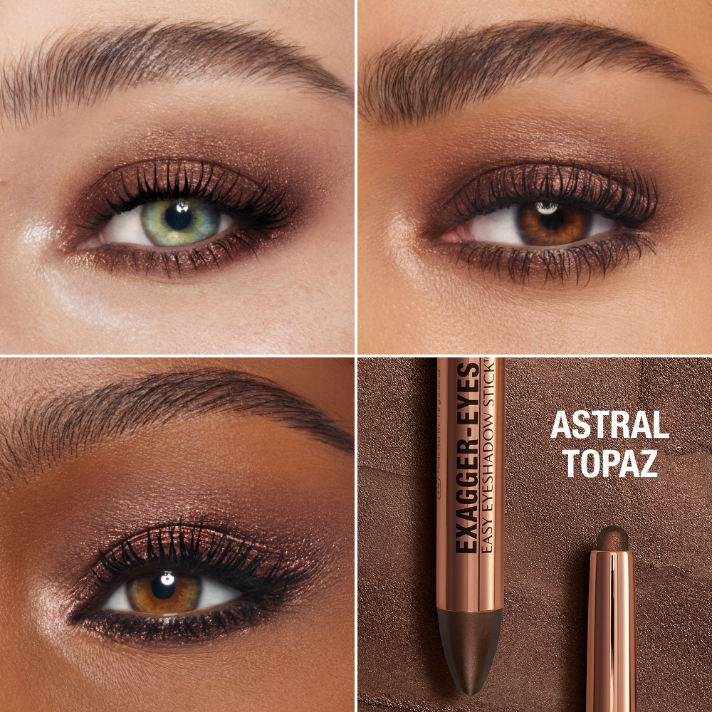 Exagger-eyes Eyeshadow Stick - Astral Topaz Model Close Up Eye Grid 