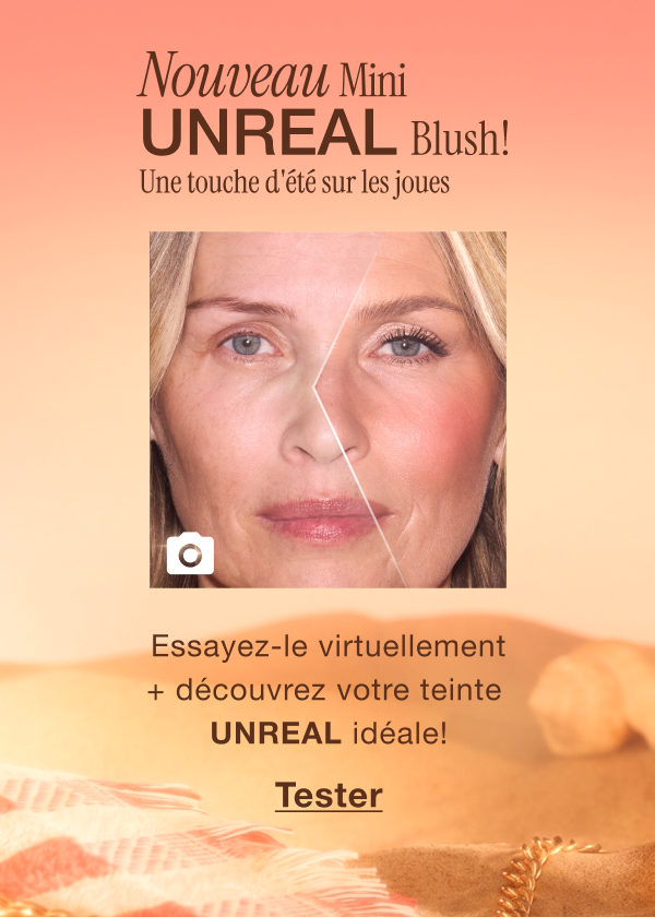 NOUVEAU Mini Unreal Blush! Une touche d'été sur les joues Essayez-le virtuellement + découvrez votre teinte Unreal idéale!