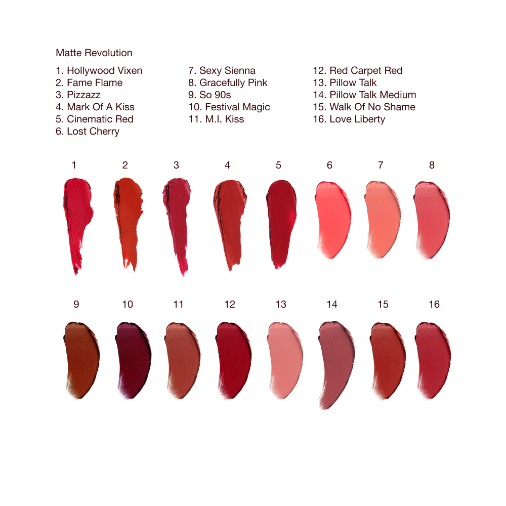 Lip Cheat Swatches - 16 shades