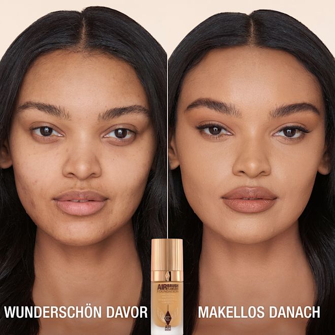 AIRBRUSH FLAWLESS FOUNDATION 9 cool, VORHER UND NACHHER AIRBRUSH FLAWLESS FOUNDATION 9 cool, VORHER UND NACHHER