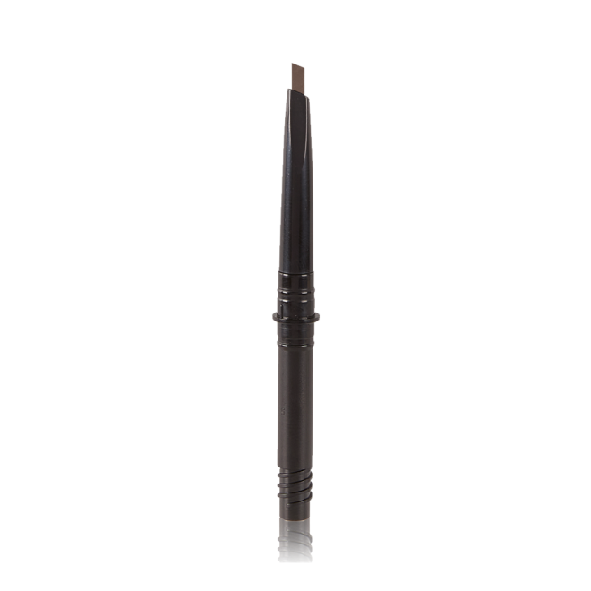 An open, natural brown-coloured eyebrow tint refill with a black-coloured body.