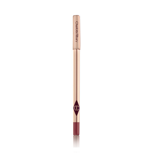 A lip liner pencil in a bold red shade with gold-coloured packaging. 