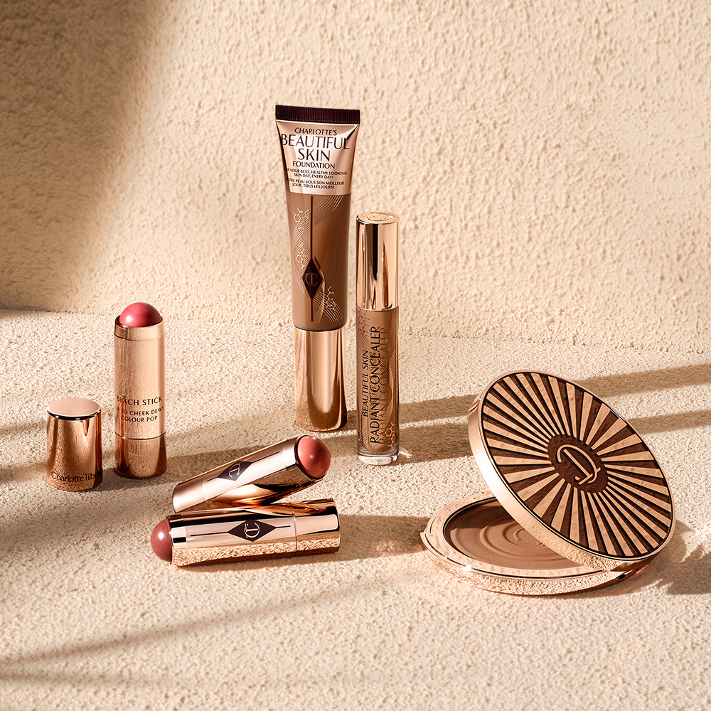 Charlotte's Beautiful Skin collection with Beach Sticks cream blush shades