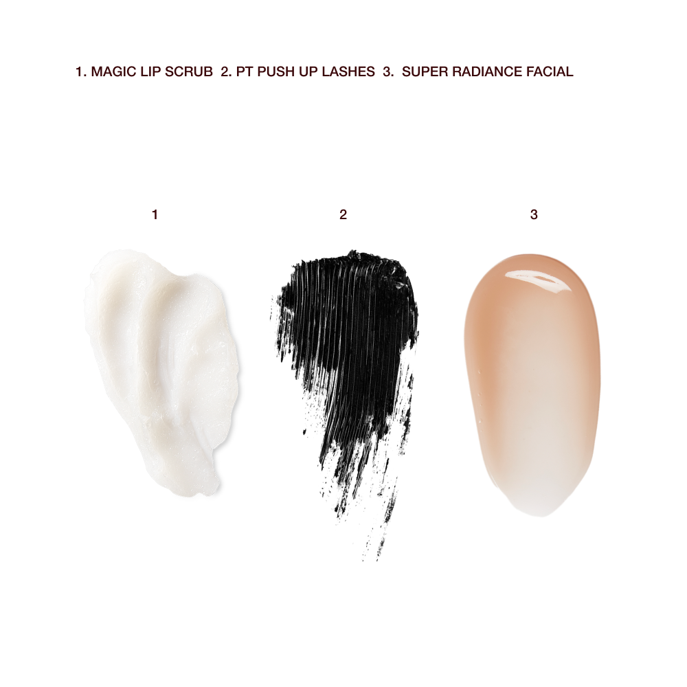 Pillow Talk Lip + Body Kit swatches