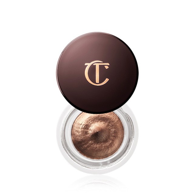 Chocolate Bronze Eyes to Mesmerise cream eyeshadow with lid off
