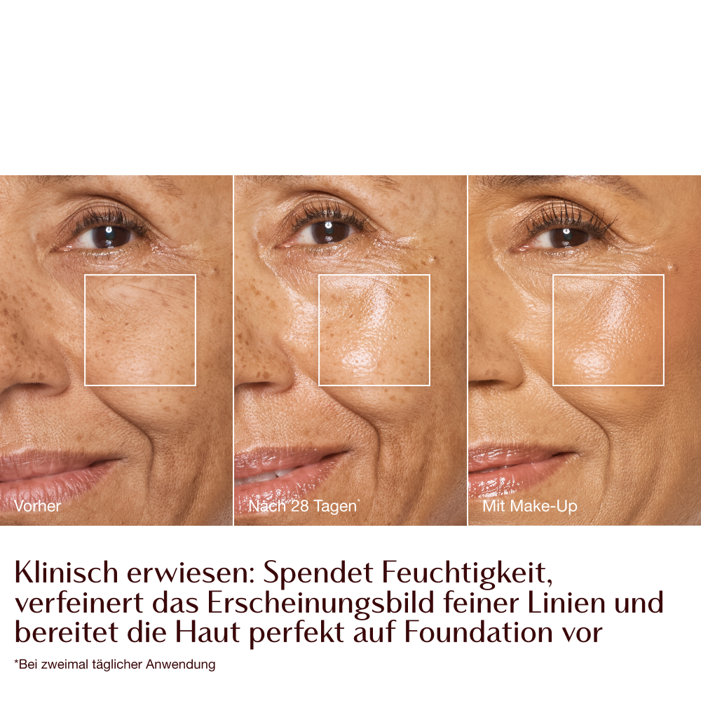 Magic Cream – Vorher und nachher mit Make-up Infografik– Model Anna 