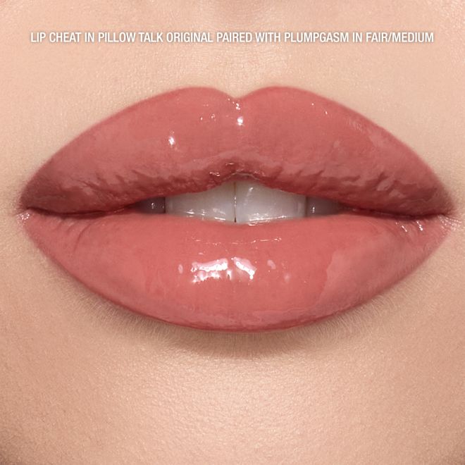 LIP CHEAT IN PILLOW TALK ORIGINAL PAIRED WITH PLUMPGASM IN FAIR/MEDIUM LIP CHEAT IN PILLOW TALK ORIGINAL PAIRED WITH PLUMPGASM IN FAIR/MEDIUM