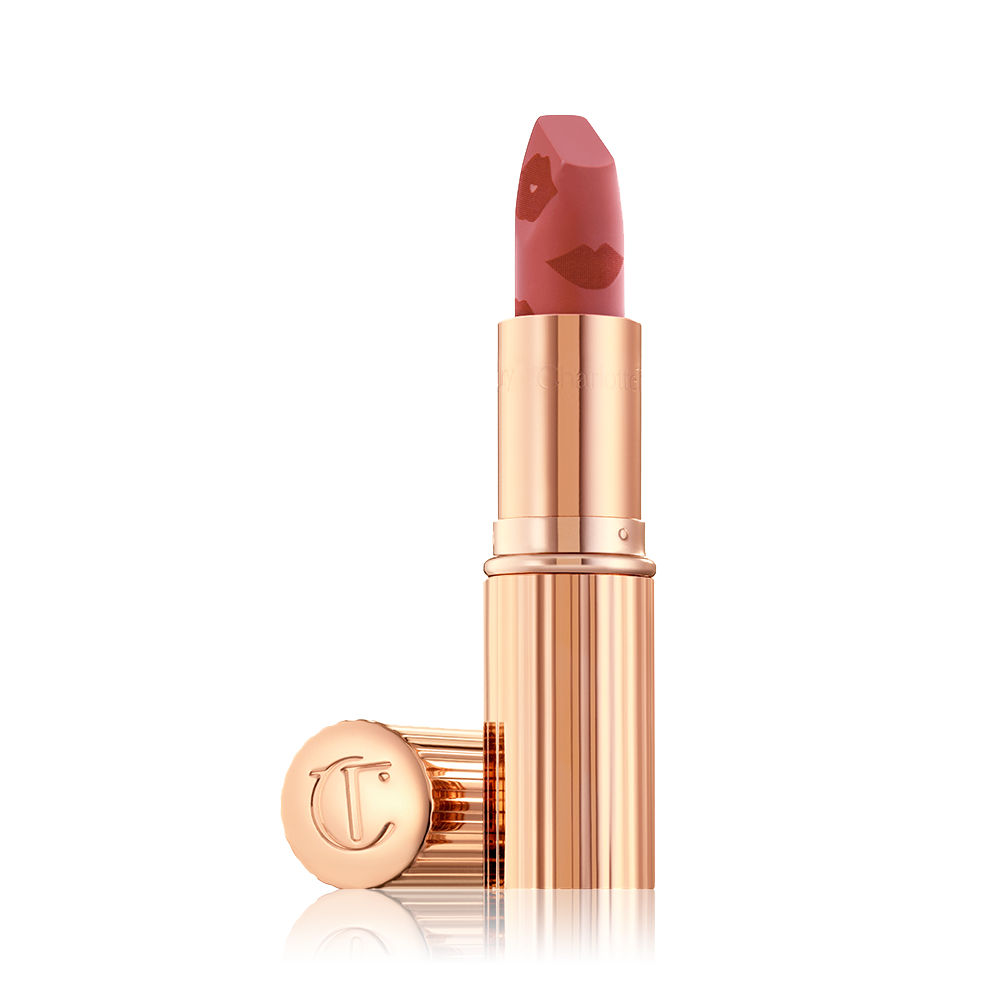 Look of Love Lipstick in Mrs Kisses is a matte lipstick in a kissable peachy pink shade