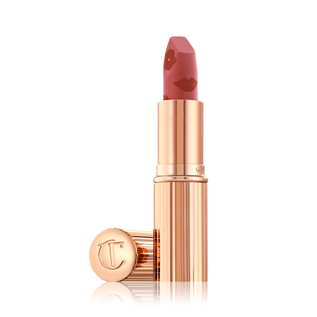 Look of Love Lipstick in Mrs Kisses is a matte lipstick in a kissable peachy pink shade