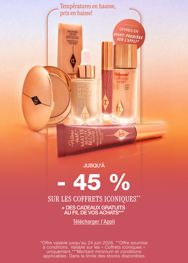 Températures en hausse, prix en baisse!  Jusqu'à 45 % de rabais Valable sur une sélection d'articles*  + recevez des cadeaux au fil de vos achats**  <TÉLÉCHARGER L'APPLI>