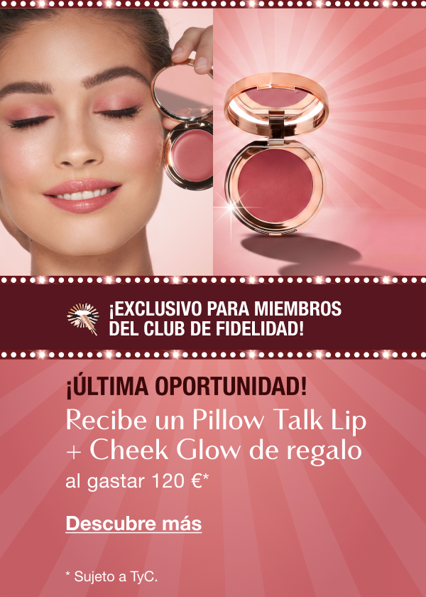 ¡Exclusivo para miembros del Club de Fidelidad! Recibe un Pillow Talk Lip + Cheek Glow de regalo