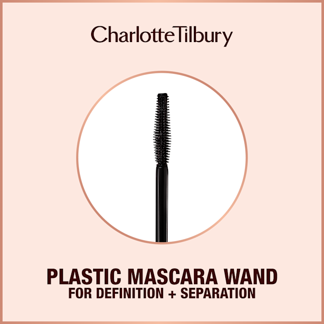 A plastic mascara wand that gives lashes definition and separation