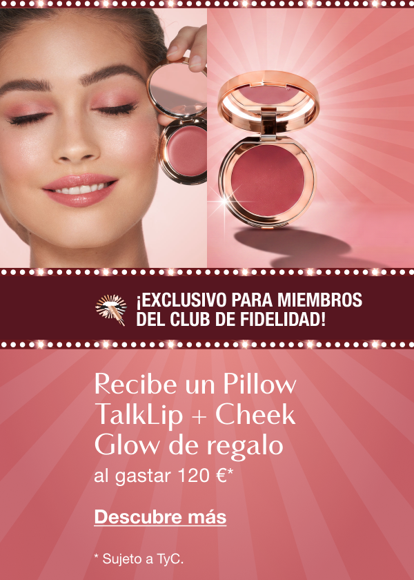 ¡Exclusivo para miembros del Club de Fidelidad! Recibe un Pillow Talk Lip + Cheek Glow de regalo