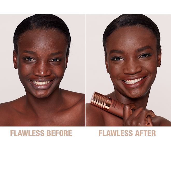 Airbrush Flawless Foundation 16 Cool Before and After Airbrush Flawless Foundation 16 Cool Before and After