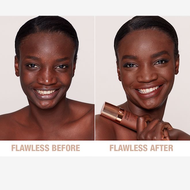 Airbrush Flawless Foundation 16 Cool Before and After Airbrush Flawless Foundation 16 Cool Before and After