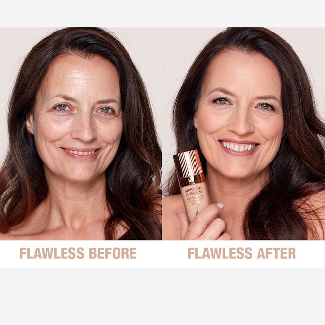 Airbrush Flawless Foundation 8 cool before and after Airbrush Flawless Foundation 8 cool before and after