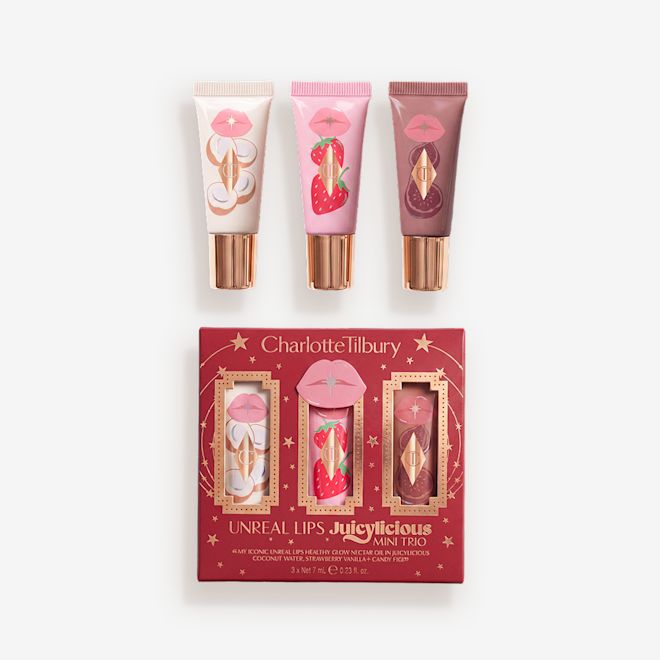 Mini Unreal Lip Oil Trio Packshot Open Mini Unreal Lip Oil Trio Packshot Open