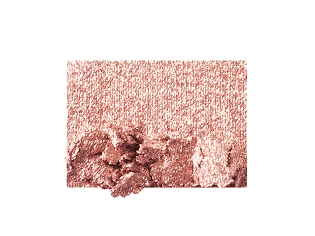 Swatch of a shimmery beige-pink powder eyeshadow.