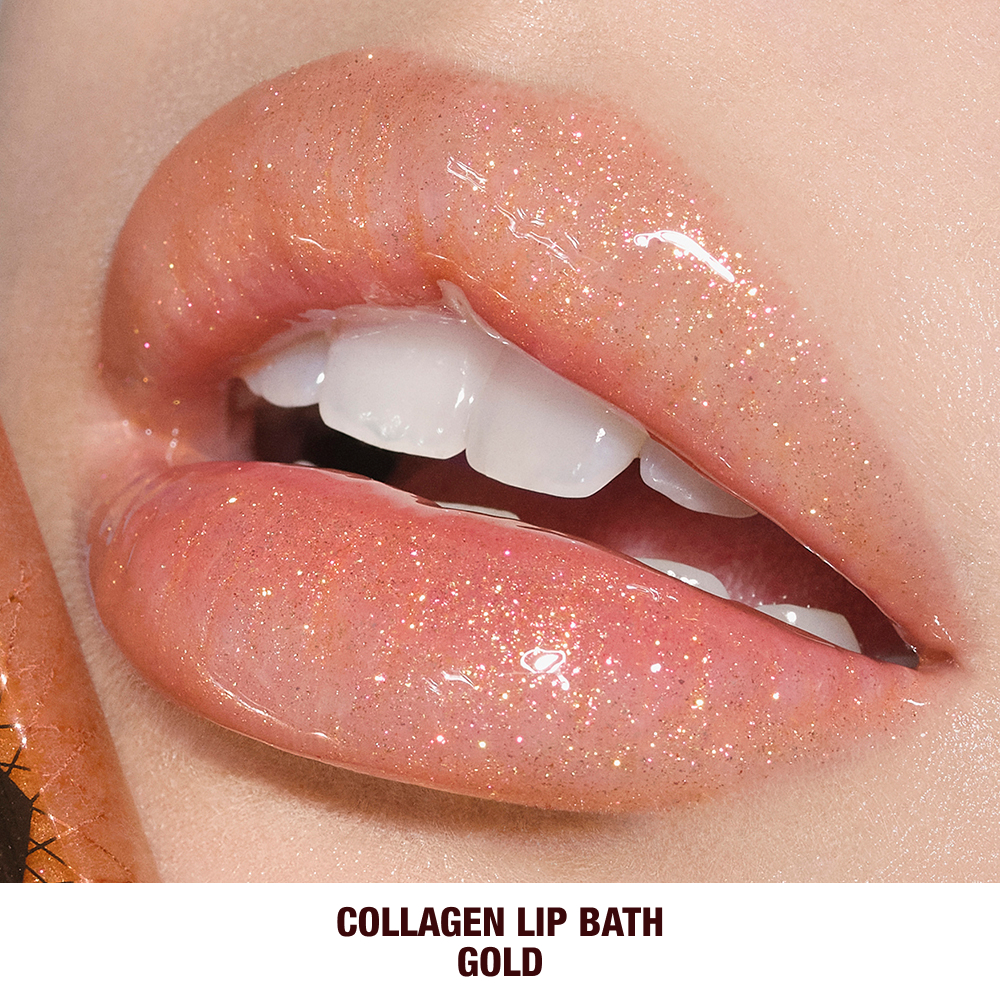 Collagen Lip Bath Close up in gold