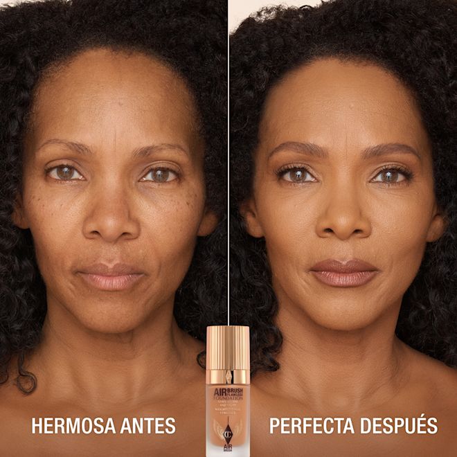 Antes y después de usar Airbrush Flawless Foundation 11 Warm Antes y después de usar Airbrush Flawless Foundation 11 Warm