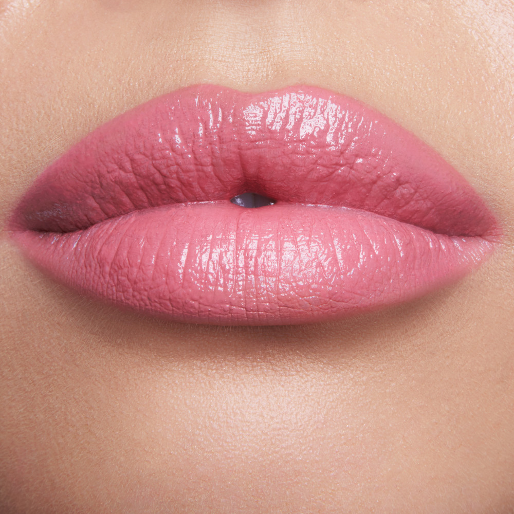 Lip close up of Red Carpet Pink pastel pink Kissing lipstick