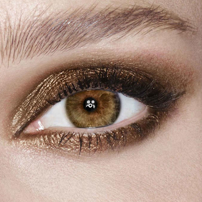 Gold brown eye shadow