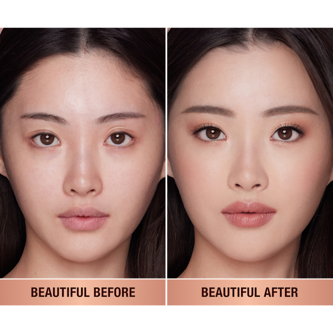 Model before and after wearing Pillow Talk Model before and after wearing Pillow Talk