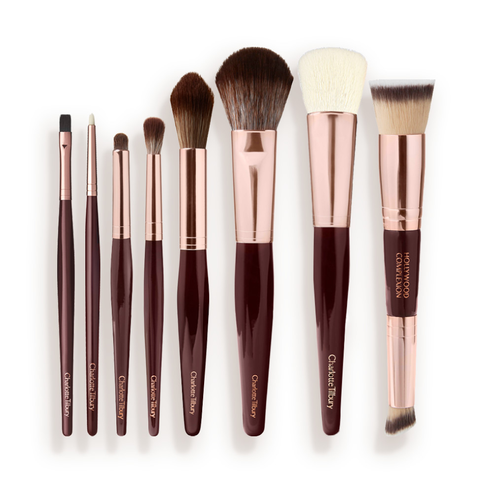 Charlotte Tilbury The Complete Brush Set - Rose Gold & Night Crimson